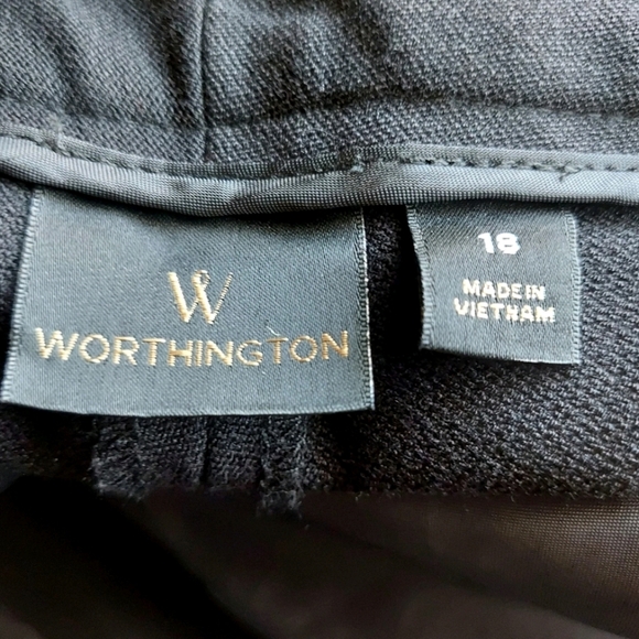 Worthington Womens Pants Size 18 Black Wide Leg Ponte Straight Leg New - Picture 8 of 8